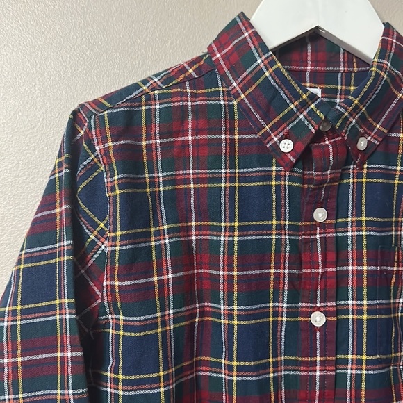 Janie and Jack Plaid Button Down Shirt Size 10 - Picture 2 of 7